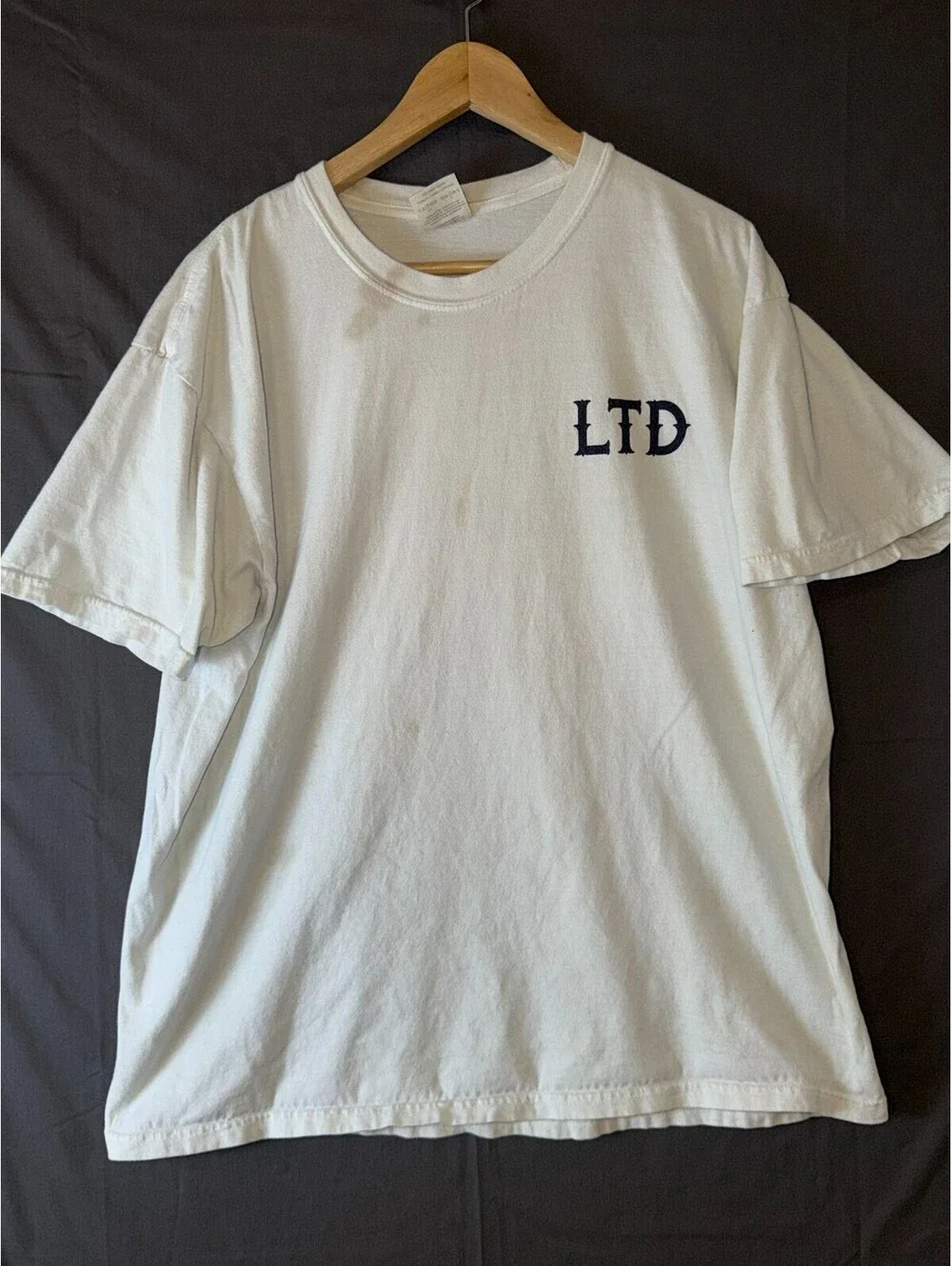 Comfort Colors Lashed Till Death Co T‑Shirt XL White LTD Graphic Tee Front & Bac